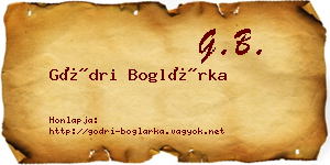 Gödri Boglárka névjegykártya