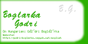boglarka godri business card